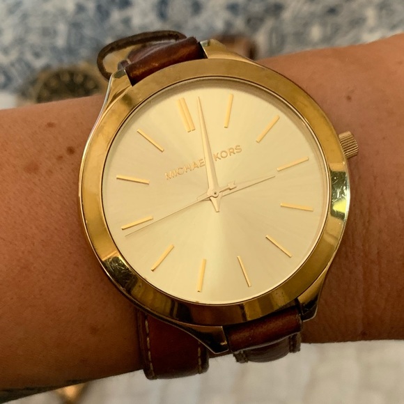 Michael Kors Leather Wrap Watch - Picture 1 of 4